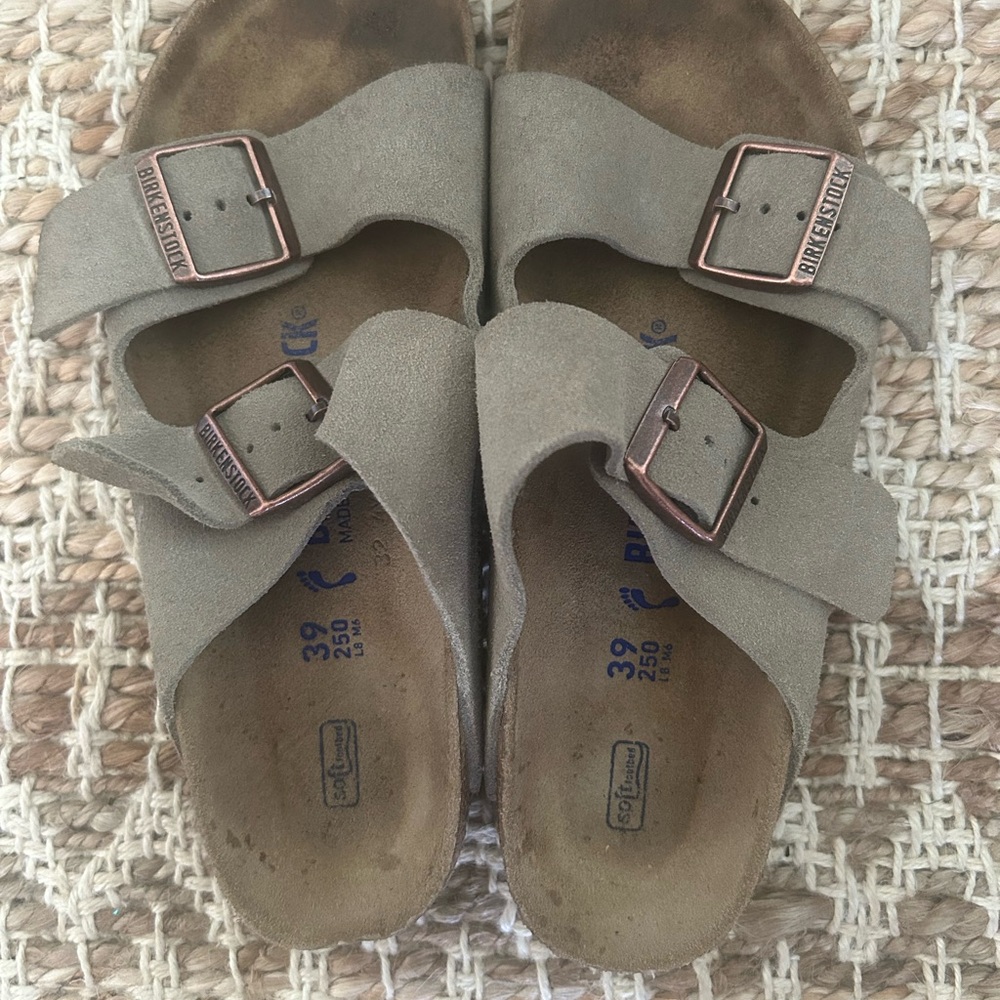 Birkenstock Taupe Suede Sandals
